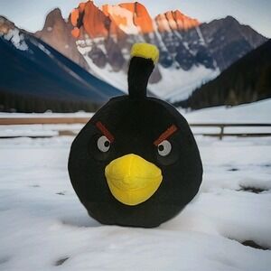Angry Birds Rovio Black Bird Bomb Plush Stuffed Animal Toy Blackbird 5 Inch